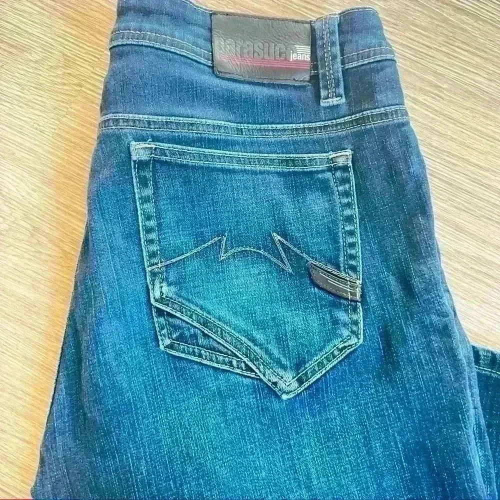 PARASUCO BLUE WOMEN MID RISE STRAIGHT LEG DENIM JEANS  SIZE 32